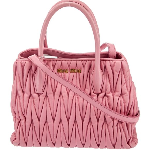 Miu Miu Handbags - Miu Miu Leather Shoulder Bag 675-040125